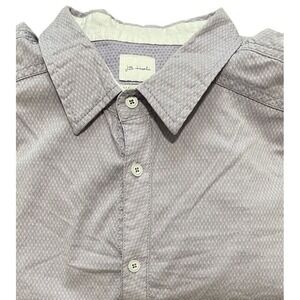 JB Holt Button Down Shirt Men XL Lavender Purple Athletic Fit Geometric Print